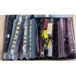 A collection of OO gauge model railway, mostly passenger coaches, by Triang, Hornby etc, unboxed and