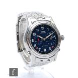 A gentleman's stainless steel automatic Oris Classic WorldTimer wrist watch with Arabic numerals,