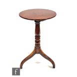 A 19th Century circular mahogany tripod occasional table with associated top, width 39cm.