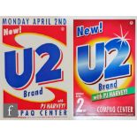 A collection of 1990s and 2000s promo and concert posters, to include U2 with PJ Harvey, Oasis,