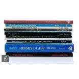An assorted collection of glass reference books, to include Frederick Carder: Portrait of a