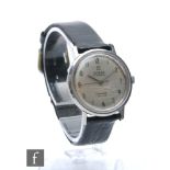 A mid 20th Century stainless steel Omega Seamaster DeVille wrist watch, Arabic numerals to