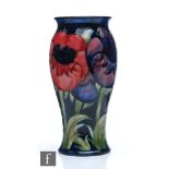 William Moorcroft - A vase of tapering form with a squat flared neck decorated in the Big Poppy (