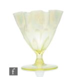 John Walsh Walsh - An early 20th Century glass vase in the Tulip pattern, of conical form with
