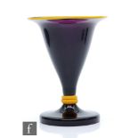Loetz - An amethyst tango Ausfuehrung 218 glass vase, circa 1925, shape PN-III/2075, of flared