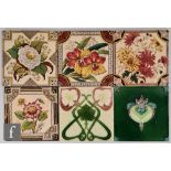 Elijah Birch / Birch Tile Company - Six assorted late 19th to early 20th Century 6 inch tiles to