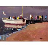 Donald McIntyre (1923-2009) - 'The Last Trip', acrylic on board, signed with initials, titled to