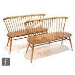 Lucian Ercolani for Ercol Furniture - A pair of model 450 love seats or dining benches,