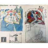Albert Wainwright (1898-1943) - 'Thirteen at Table', a sketch depicting various scenes including a