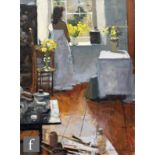 Kenneth Howard OBE, RA (1932–2022) - 'Girl in the Studio', oil on canvas, signed, bears John Noot