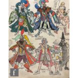 Albert Wainwright (1898-1943) - A study depicting a sketch for costumes designs for the stage