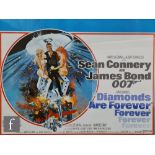 James Bond - Diamonds Are Forever, original 1971 UK Quad poster,  30 inch x 40 inch, framed, linen