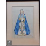 Albert Wainwright (1898-1943) - 'Hamlet - Ophelia', a costume design, watercolour, signed, framed,