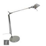 Artemide - A Tolomeo Desk Lamp in polished aluminium finish, with brushed aluminium shade, length