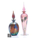 Richard P. Golding - Okra - A contemporary studio glass perfume bottle, of high shouldered footed
