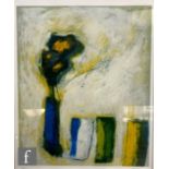 Unknown - Abstract still life in tones of blue, green and yellow, photographic reproduction,