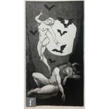Bayard Osborn (1922-2012) - The Sleeping Minotaur, etching, unframed, 29cm x 16cm, also four other