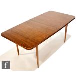 Robert Heritage - Archie Shine Ltd - A walnut veneered Hamilton dining table of rounded