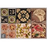 Various - Six late 19th Century Victorian 6 inch dust pressed tiles to include a Doulton example