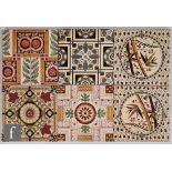 Various - Six late 19th Century 6 inch dust pressed tiles comprising two Jackson Bros examples