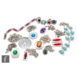 Jorgen Jenson - A small collection of assorted jewellery to include a necklace, bracelet and ring