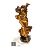 Goldschieder - A large early 20th Century Art Nouveau terracotta figure modelled as a lady in a gold