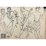 Albert Wainwright (1898-1943) - A sketch depicting multiple nude male figures in various poses, to