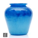 Monart - A 1930s glass vase, shape HF, of shouldered ovoid form with flared rim, in a graduated