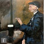 Andrew Painter (Born 1957) - 'Get your hand off my pint!', acrylic on canvas, signed, signed and