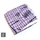 Lucienne Day - Heals - Three pieces of fabric in the Tarn pattern (lavender colourway), printed mark