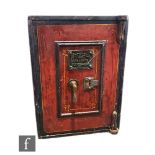 A Whitfield's Safe & Door Co antique safe, height 61cm, diameter 45cm, no key provided.