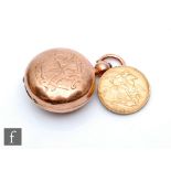 A George V full sovereign, dated 1912, with a 9ct hallmarked sovereign case, weight 12g,