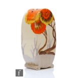 A Clarice Cliff Rhodanthe pattern Bon Jour shape sugar sifter circa 1934, hand painted with a