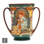 A Royal Doulton twin handled loving cup celebrating the coronation of Edward VIII, numbered 137 of