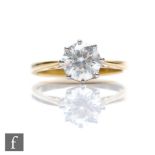 An 18ct diamond solitaire ring, brilliant cut stone, weight 1.19ct, colour J/K, clarity I1, claw set