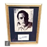 Three framed facsimile film star photographs of Gene Kelly, Dorothy Lamour and George Burns, each