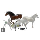Five Beswick horses comprising Connemara Pony 'Terese of Leam' model 1641 from the Mountain and