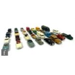 A collection of assorted unboxed and playworn diecast models, mostly Dinky but includes Corgi and