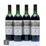 Four bottles of 1986 Chateau Leoville Barton Cru Classe, Saint-Julien, 750ml.