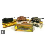 A collection of four Corgi military diecast diecast models, comprising 900 PzKpfw Tiger Mk.1, 903