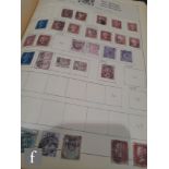 A large loose leaf postage stamp album containing European postage stamps, mainly 20th Century but