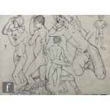 ALBERT WAINWRIGHT (1898-1943) - A sketch depicting studies of nude male figures in various poses, to