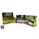 A collection of Corgi James Bond Aston Martin DB5 diecast models, comprising 94060, CC04204G, 96656,