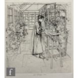 JEAN HARPER (1921–2005) - 'In the Greenhouse', etching, signed in pencil and dated 1955, framed,