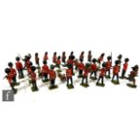 A collection of hollowcast toy soldiers, mostly Britains, some mounted. (qty)