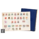 A sheet of thirty one Hungarian stamps with 1919 franking including two ten filler red harvesting