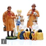 Two Royal Doulton figures comprising Lambing Time HN1890 and The Shepherd HN1975, together with