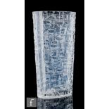 A mid 20th Century Podebrady clear crystal glass vase in the manner of Vladimir Zahour, of