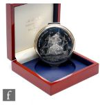 A hallmarked silver circular box to commemorate the two hundred years since The Battle of