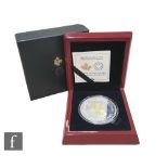 An Elizabeth II 2021 Canada fifty dollars silver coin Maple Leaves in Motion, cased with